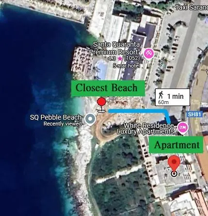 White Coast Apartment Sarandë 0*,  알바니아
